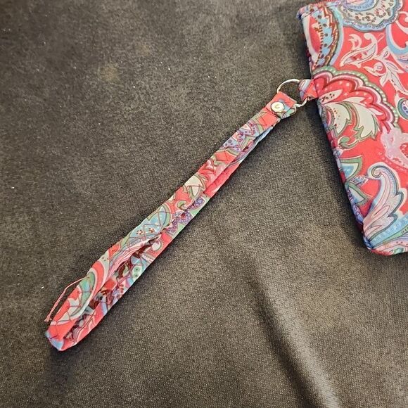 Paisley floral wristlet id card wallet purse clutch pink purse - Picture 5 of 10